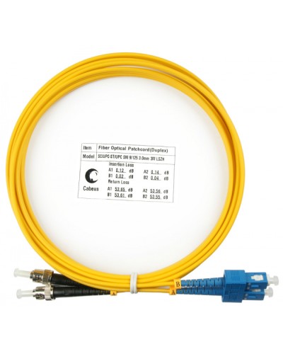 Шнур оптический duplex SC-ST 9/125 sm 3м LSZH Cabeus FOP(d)-9-SC-ST-3m в Ижевске Патч-корды оптические Pintop.ru