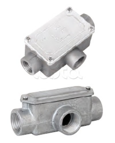 Коробка ответвительная алюминиевая, 3 ввода, М20х1,5 ,IP55, 118х67х42мм DKC 6330-20 в Ижевске Распределительные коробки Pintop.ru