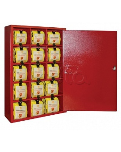 Футляр металлический секционный ПОЖТЕХНИКА ФМС-15 закрытый, красный в Ижевске Пожарные шкафы Pintop.ru