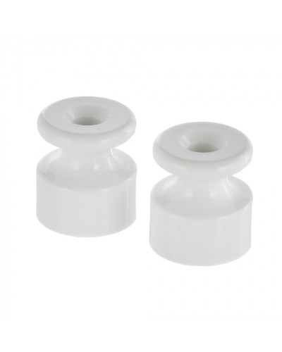 Фиксатор кабеля (изолятор) для внешней проводки кабеля (белый) LK Vintage (5шт) (888304-5) в Ижевске Держатели, клипсы, скобы Pintop.ru