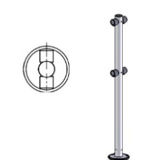 Стойка ограждения i-образная двухсторонняя Oxgard Стойка ограждения i-образная (ВЗР 1996.02)