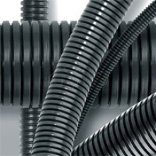 Труба гофрированная DN17мм, ПВ-2, д. вн. 16,8 мм, д. нар. 21,2 мм, полиамид 6 DKC (PA601721F2)