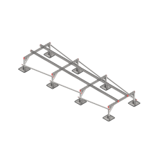 Опорная конструкция для установки оборудования TECHNORAPTOR STEELFOOT 1200х4000 тип 1 КМ-профиль (KM-TR-STF-SSEI-1200-4000-1)