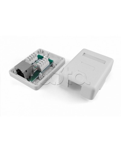 Розетка компьютерная RJ-45(8P8C) Hyperline SB1-1-8P8C-C5e-SH-WH в Ижевске Розетки компьютерные и телефонные Pintop.ru