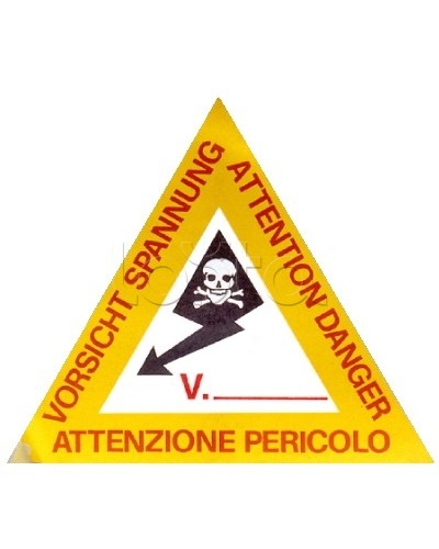 Предупреждающая табличка 120мм DKC ZTA002 в Ижевске Аксессуары для лотков Pintop.ru
