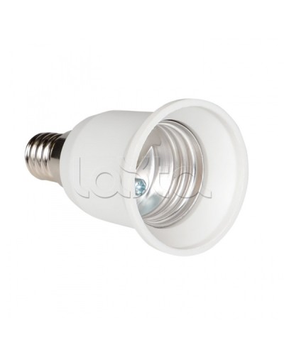 Переходник E14-E27 бел. EKF PROxima (AD-E14-E27-w) в Ижевске Источники света(Лампы) Pintop.ru