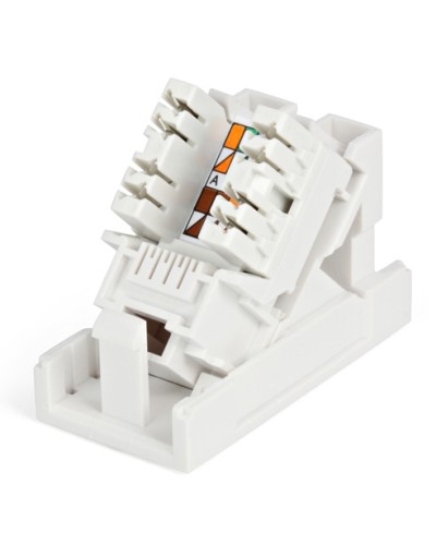 Розетка RJ-45, одинарная, категория 5е, с наклонным модулем Hyperline SIP2K-C5E-M45-22.5 в Ижевске Аксессуары для кабель-канала Pintop.ru