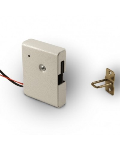 Замок электромеханический с толкателем и датчиком положения двери Promix-SM308.10.1 (белый) в Ижевске Электромеханические замки Pintop.ru