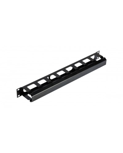 NIKOMAX (NMC-OK580C-1U-BK) - Кабельный органайзер NIKOMAX 19, 1U, глубина колец 58мм, металлический, скрышкой в Ижевске Кабельные органайзеры Pintop.ru