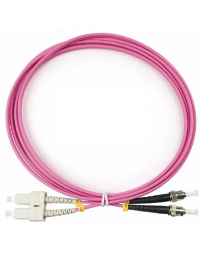 Шнур оптический duplex SC-ST 50/125 mm OM4 2м LSZH Cabeus FOP-50-OM4-SC-ST-2m в Ижевске Патч-корды оптические Pintop.ru