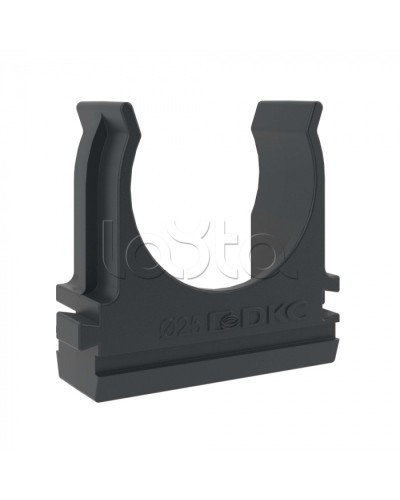 Держатель с защелкой D=25 (Черный) DKC (51025N) в Ижевске Держатели, клипсы, скобы Pintop.ru