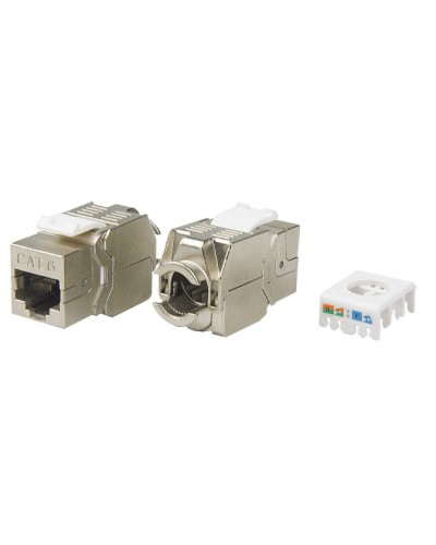 Вставка Keystone Jack RJ-45(8P8C) Hyperline KJ8-8P8C-C6-180-TLS-SH-F-WH в Ижевске Модули Keystone Pintop.ru