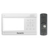 Комплект видеодомофона Falcon Eye Vela + AVC-305 (PAL) Антик (Видеодомофон Vela: дисплей 4,3" TFT; сенсорные кнопки; подключение до 2-х вызывных панелей; OSD меню; питание AC 220В (встроенный БП). Вызывная видеопанель AVC-305 (PAL): накладная, 4х про