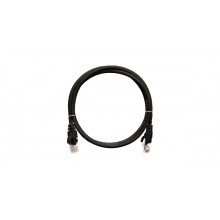 Шнур коммутационный 2хRJ45/8P8C, U/UTP, 4 пары, Кат.5е, PVC, черный (0,3м) NIKOMAX NMC-PC4UD55B-003-BK