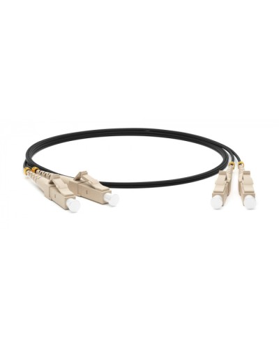 Патч-корд волоконно-оптический (шнур) MM 50/125(OM4), LC-LC, duplex, 10G/40G, LSZH, 15 м Hyperline FC-D3-504-LC/PR-LC/PR-H-15M-LSZH-BK в Ижевске Патч-корды оптические Pintop.ru