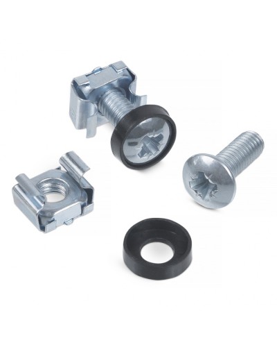 Комплект винт M6, квадратная гайка, шайба для крепления 19 оборудования в Ижевске Расходные материалы для шкафов и стоек Pintop.ru