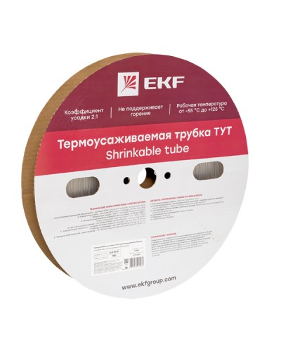 Термоусаживаемая трубка ТУТ 4/2 прозрачная рулон EKF PROxima (tut-4-tr) в Ижевске Аксессуары для кабель-канала Pintop.ru