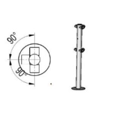 Стойкаограждения с отверстием под фиксаторТ-образная Oxgard Стойкаограждения с отверстием под фиксатор Т-образная (ВЗР 1996.09.32)