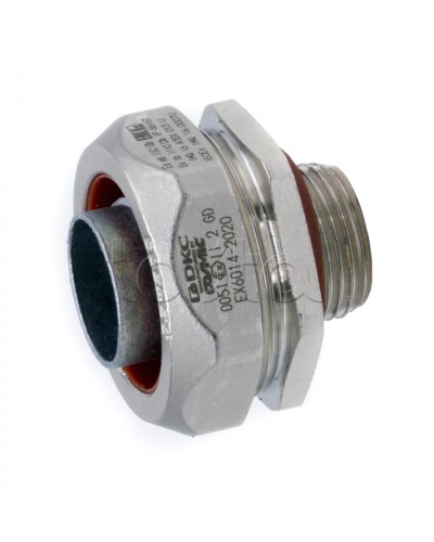 Взрывозащищенная Ex e муфта металлорукав-коробка. DN20 мм. M20х1,5.Никелированная латунь. IP66/6 (EX6014-2020) в Ижевске Повороты, муфты, тройники Pintop.ru