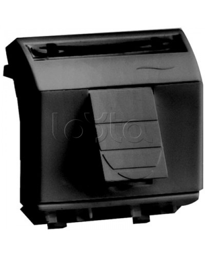 Компьютерная розетка RJ-45, кат.6A 8P8C, Hyperline, Dual IDC: 110&Krone Brava, черн., 2мод DKC 77679N в Ижевске Розетки компьютерные и телефонные Pintop.ru