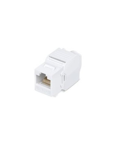 Вставка Keystone Jack RJ-45(8P8C), категория 5e, 110 IDC, угол заделки 180 градусов, без инструмента (Toolless), белая в Ижевске Модули Keystone Pintop.ru