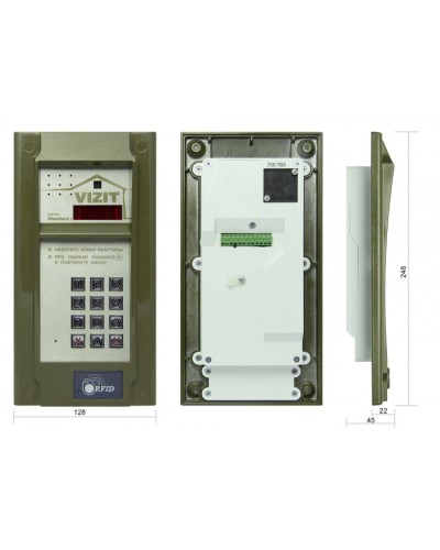 Блок вызова до 200 абонентов Vizit БВД-N201FCP в Ижевске Блоки вызова многоабонентные Pintop.ru