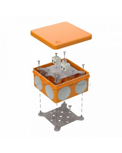 Коробка огнестойкая для о/п двухкомпонентная 60-0300-FR2.5-4 Е15-Е120 100х100х50 Промрукав (60-0300-FR2.5-4) в Ижевске Огнестойкие кабельные линии Pintop.ru