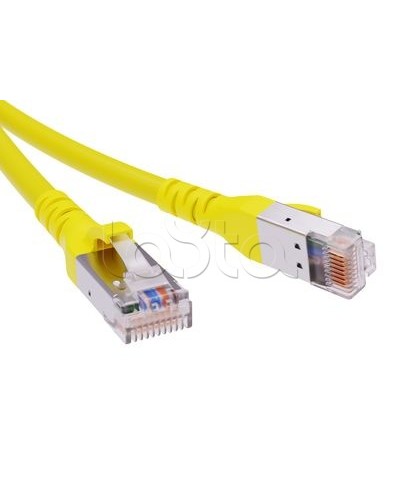 Патч-корд экранированный CAT6A SF/UTP 4х2, LSZH, желтый, 0.5м DKC RN6ASF4505YL в Ижевске Патчкорды (медные) Pintop.ru