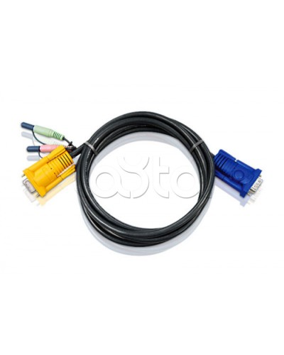 КВМ-кабель с интерфейсами передачи звука, VGA (5м) ATEN 2L-5205A в Ижевске Видеоусилители, Модуляторы, Делители Pintop.ru