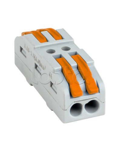 Строительно-монтажная клемма СМК 222-422 проходная 2 полюса 0,08-4мм2 (25шт.) EKF PROxima (plc-smk-422) в Ижевске Клеммные колодки Pintop.ru