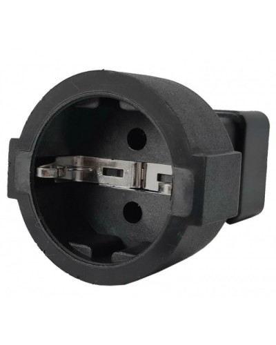 Адаптер переходной, розетка Schuko - вилка C20, 220В, 16А, черный LANMASTER (LAN-PPS/20-BK) в Ижевске Проходные адаптеры и розетки оптические Pintop.ru