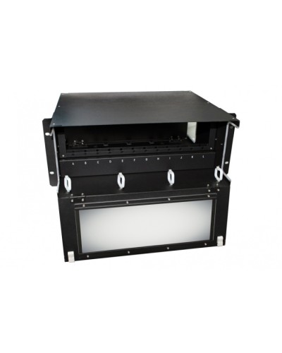 Патч-панель 19” универсальная Hyperline FO-19BX-4U-F2-12xSLT-W120H32-EMP в Ижевске Кросс оптический Pintop.ru