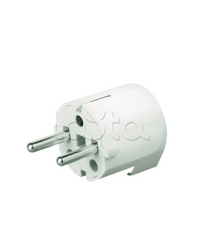 Вилка кабельная, бытовая с центральным вводом кабеля. Белая. IP20 16А 2P+E 230В DKC DIS1302063 в Ижевске Аксессуары для стоек и шкафов Pintop.ru