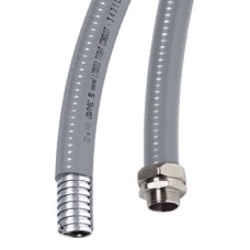 Металлорукав DN 20мм в гладкой ПВХ изоляции, Dвн 20,5 мм, Dнар 27,0,IP66, 50 м, цвет чёрный DKC 6070R-22N