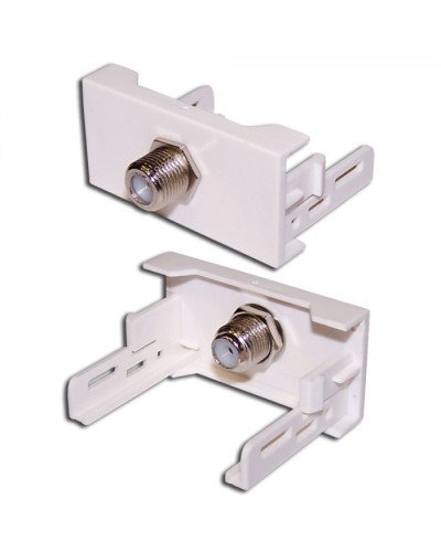 Вставка Mosaic 22.5x45 с RF-адаптером F-81, белая LANMASTER (LAN-WA-LP-RF-WH) в Ижевске Коннекторы и разъемы Pintop.ru