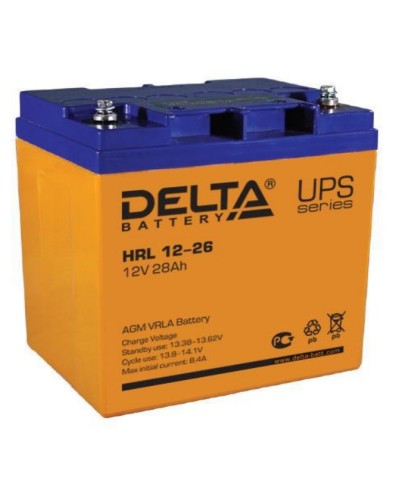 Аккумулятор свинцово-кислотный Delta HRL АКБ 12 - 26 в Ижевске Электротехническое оборудование Pintop.ru