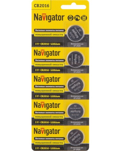 Элемент питания Navigator 94 763 NBT-CR2016-BP5 в Ижевске Электротехническое оборудование Pintop.ru