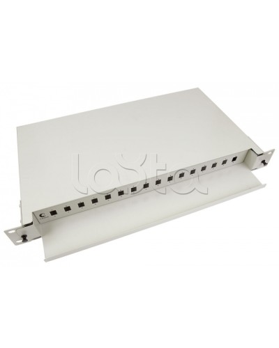 Бокс оптический 19, 1U на 16 SC/2xLC портов Cabeus ODF-19-16-SC в Ижевске Кросс оптический Pintop.ru