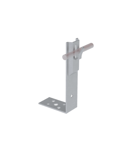 Угловой держатель зажимной для прутка Ø 5-8 мм H150 мм CU КМ-Профиль (UDZ-H150-D5-8 CU) в Ижевске Монтажные материалы Pintop.ru