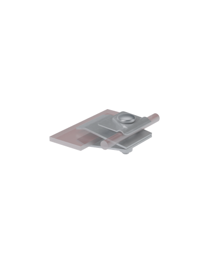 Фальцевый держатель H60 мм для прутка Ø 5-10 мм КМ-Профиль (FD-H60-D5-10) в Ижевске Монтажные материалы Pintop.ru