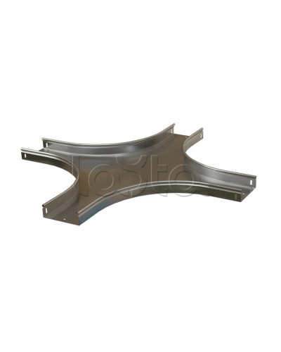 Ответвитель X-образный горизонтальный плавный Hyperline RST-CXS-200-100-0,8-R100-SZ в Ижевске Аксессуары для лотков Pintop.ru