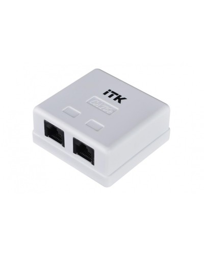 Розетка RJ-45 кат.5е 2-порта ITK CS2-1C5EU-22 в Ижевске Розетки компьютерные и телефонные Pintop.ru