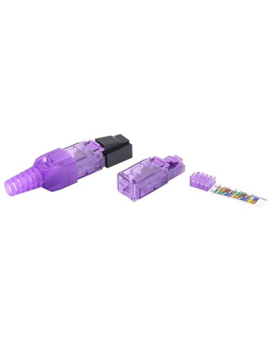 Разъем RJ-45 8P8C Hyperline PLUD-8P8C-S-C6-VL в Ижевске Коннекторы и разъемы Pintop.ru
