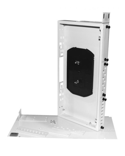 Бокс оптический универсальный 19, от 8 до 24 портов (SC, duplex LC, ST, FC), со сплайс пластиной, без пигтейлов и проходных адаптеров Hyperline FO-19R-1U-3xSLT-W140H42-24UN-GY в Ижевске Кросс оптический Pintop.ru