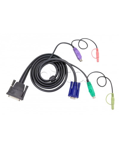 КВМ-кабель с интерфейсами передачи звука, PS/2, VGA (5м) ATEN 2L-1705P в Ижевске Видеоусилители, Модуляторы, Делители Pintop.ru