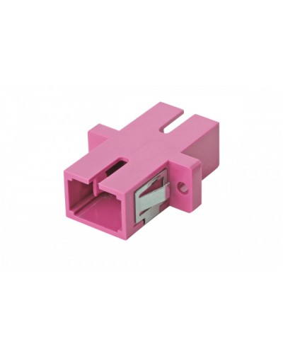 Оптический адаптер OM4, симплекс SC, с фланцами, пурпурный Eurolan (36A-40-SC-02MG) в Ижевске Проходные адаптеры и розетки оптические Pintop.ru