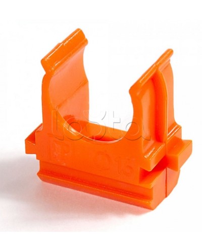 Крепёж-клипса для труб АБС-пластик оранжевая д16 в малой упаковке (10шт/1000шт уп/кор) Промрукав (PR13.0066) в Ижевске Держатели, клипсы, скобы Pintop.ru