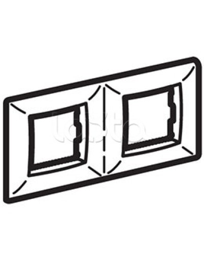 Рамка пятиместная, белый RAL 9010, 10М, BRAVA DKC (75015W) в Ижевске Аксессуары для кабель-канала Pintop.ru