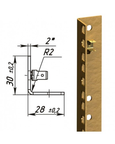 Направляющие для шкафов 47U TLK TLK-VNS2-L-47U в Ижевске Полки для шкафов и стоек Pintop.ru