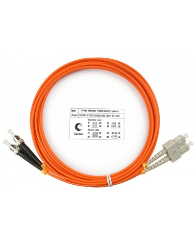 Шнур оптический duplex SC-ST 62,5/125 mm 3м LSZH Cabeus FOP-62-SC-ST-3m в Ижевске Патч-корды оптические Pintop.ru